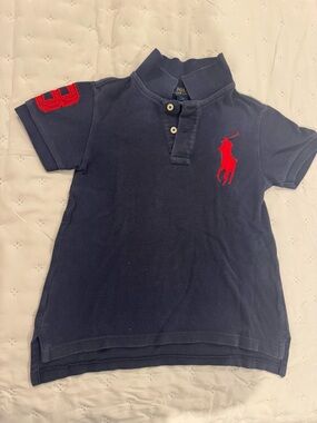 Polo by Ralph Lauren Navy Polo with Red Pony Logo
